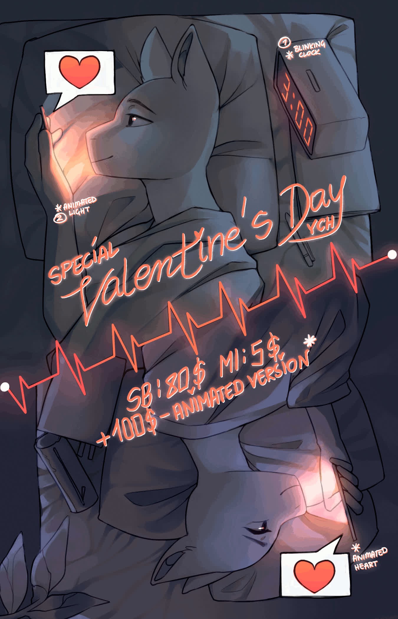 VALENTINE'S DAY ANIMATED YCH - YCH.Commishes.