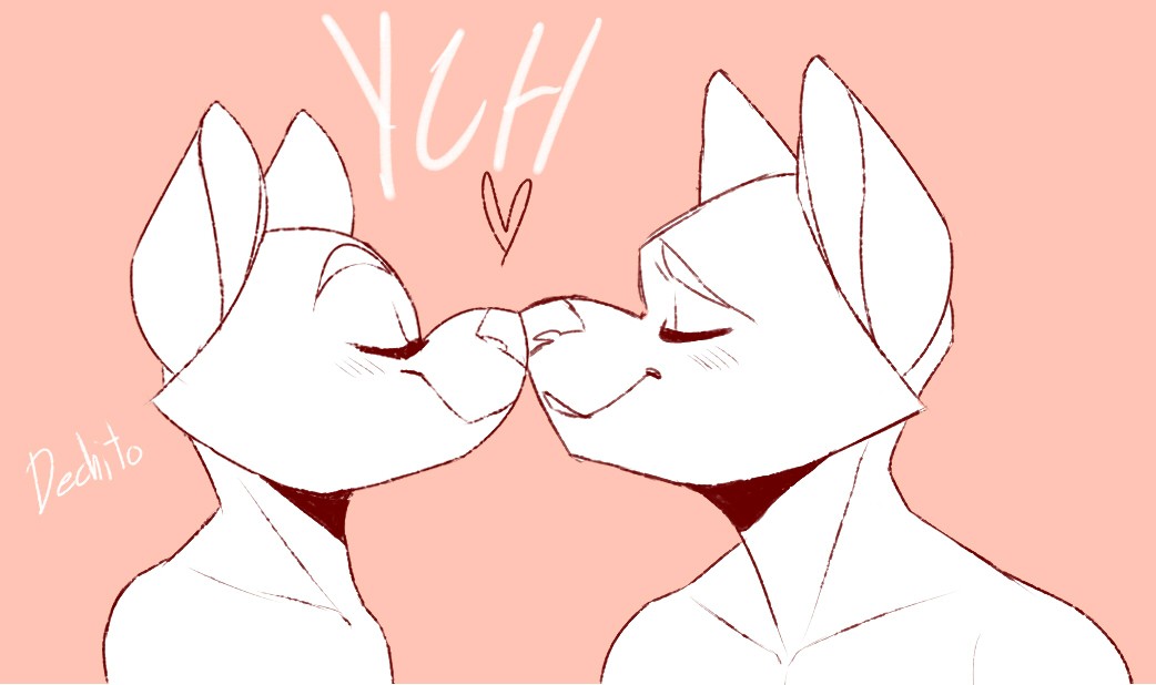 FURRY CUTE COUPLE KISSING - YCH.Commishes.
