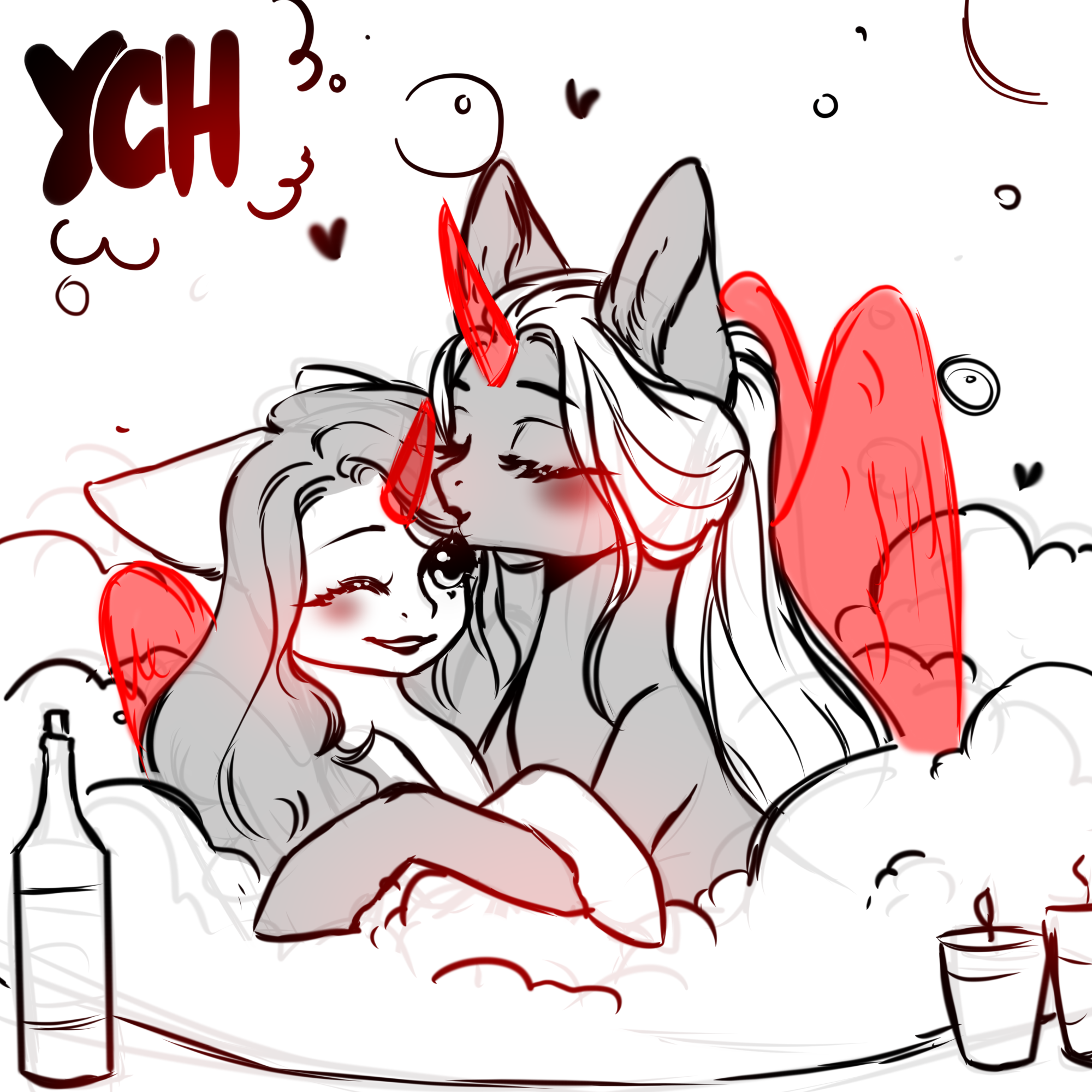YCH - A Love Evening - YCH.Commishes.